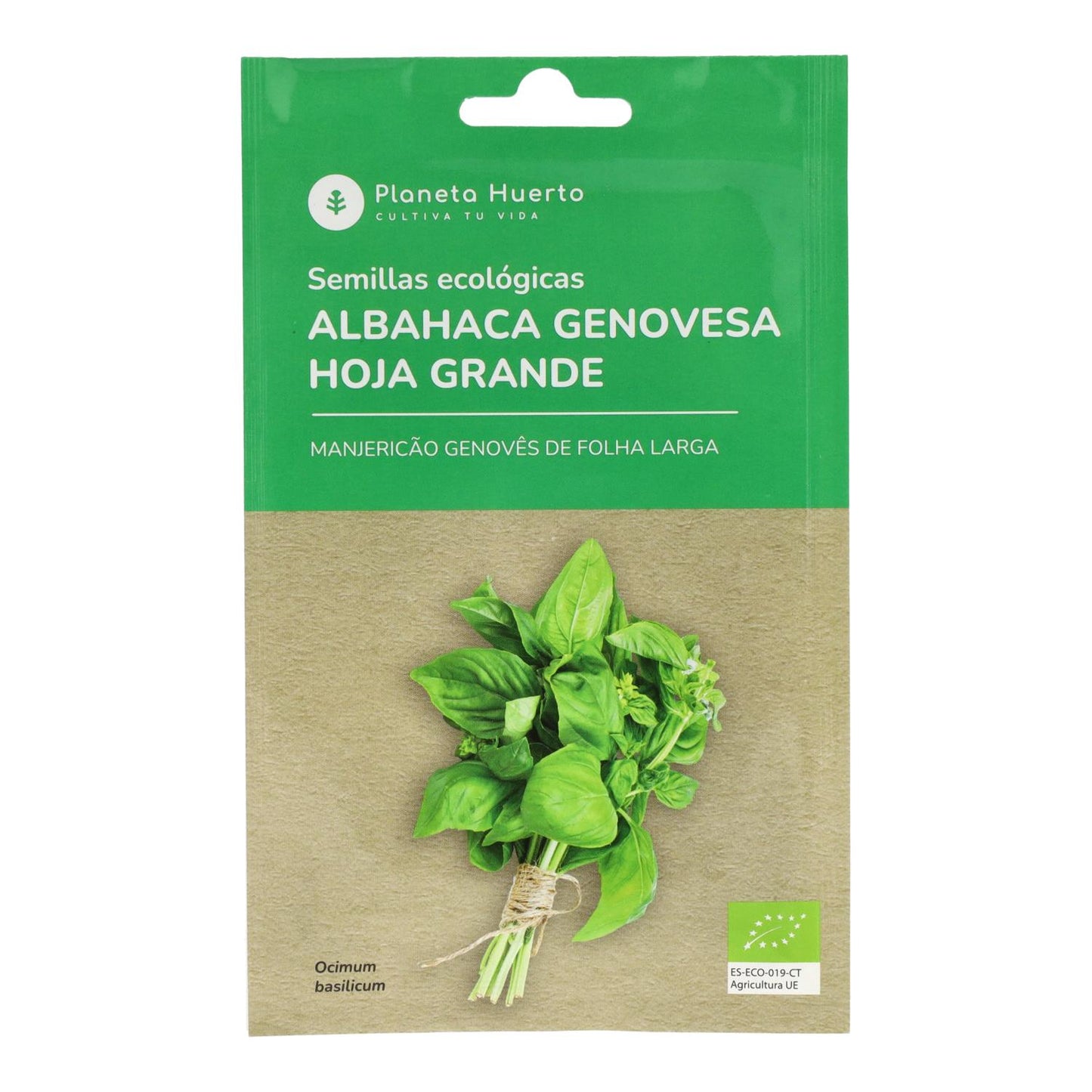 Semi biologici di basilico genovese Planeta Huerto