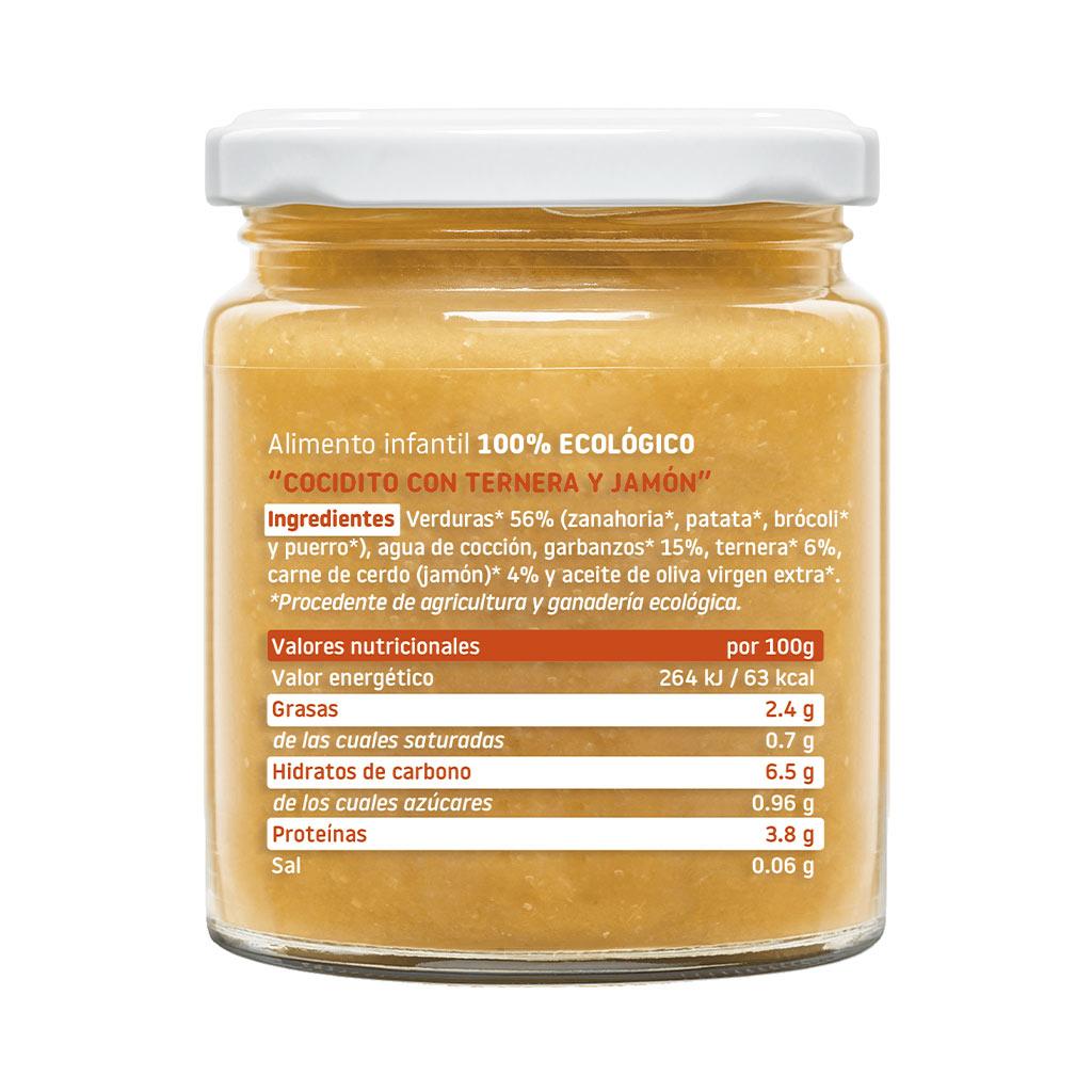 Vasetto biologico di stufato con manzo e prosciutto 230 g