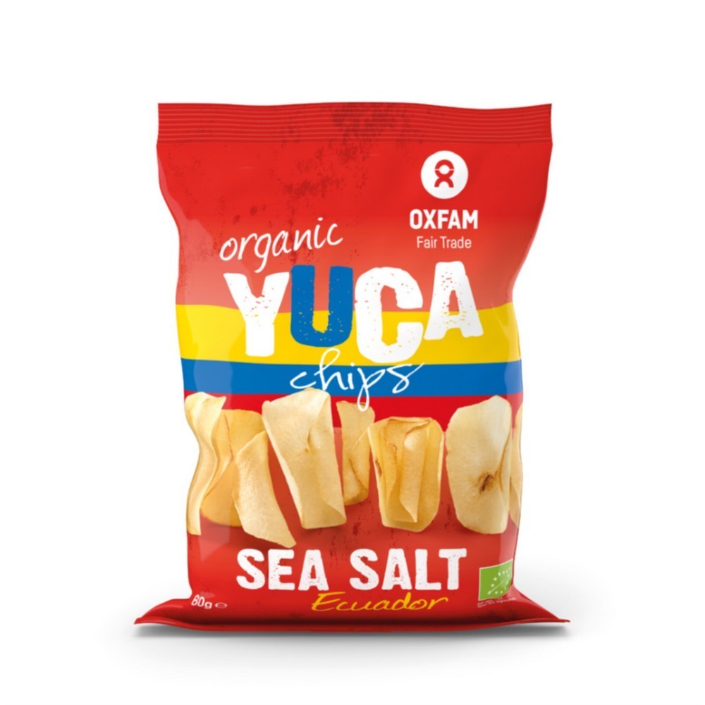 Oxfam Intermón Organic Cassava Chips with Salt 60 g