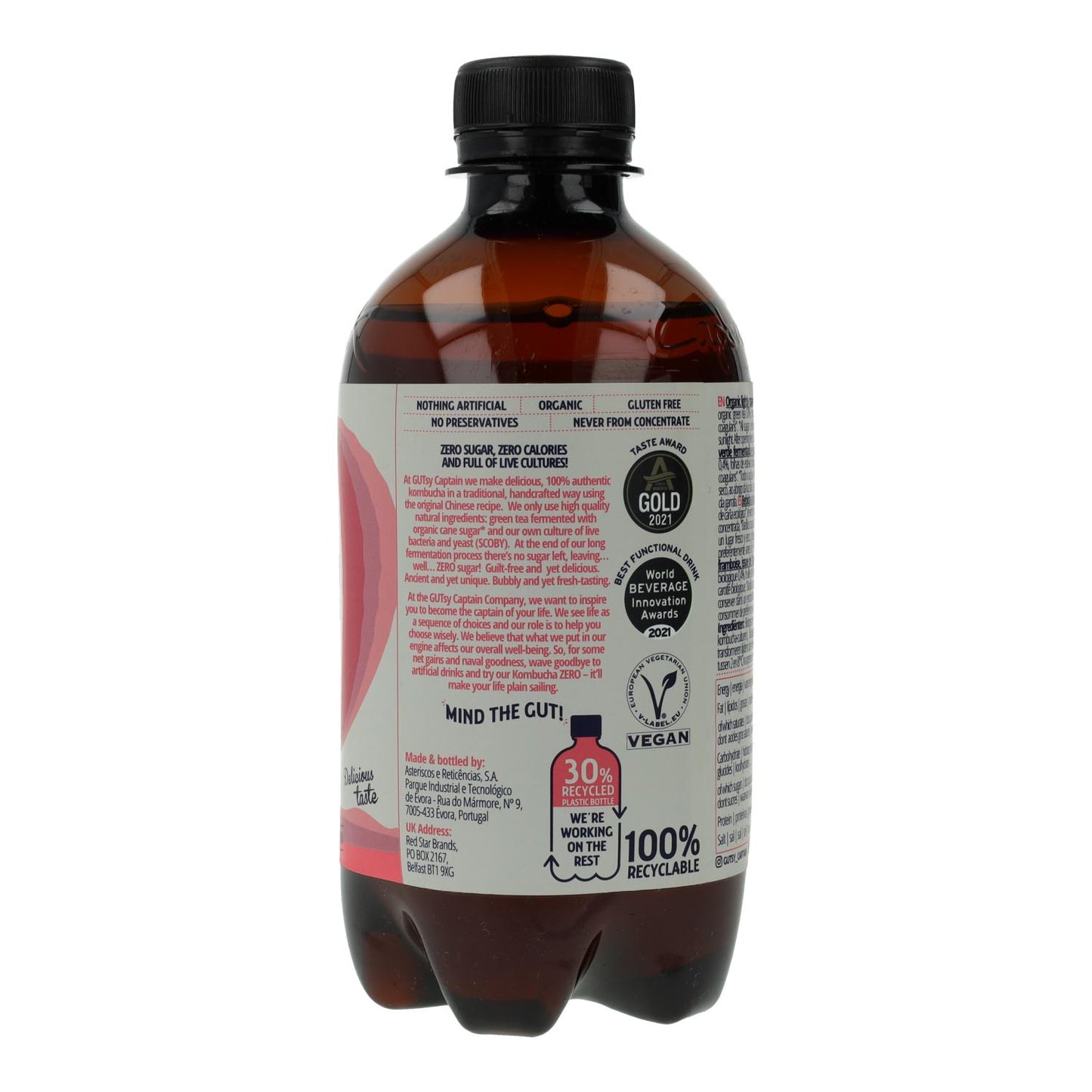 Captain Kombucha Zero Himbeere Bio 400 ml