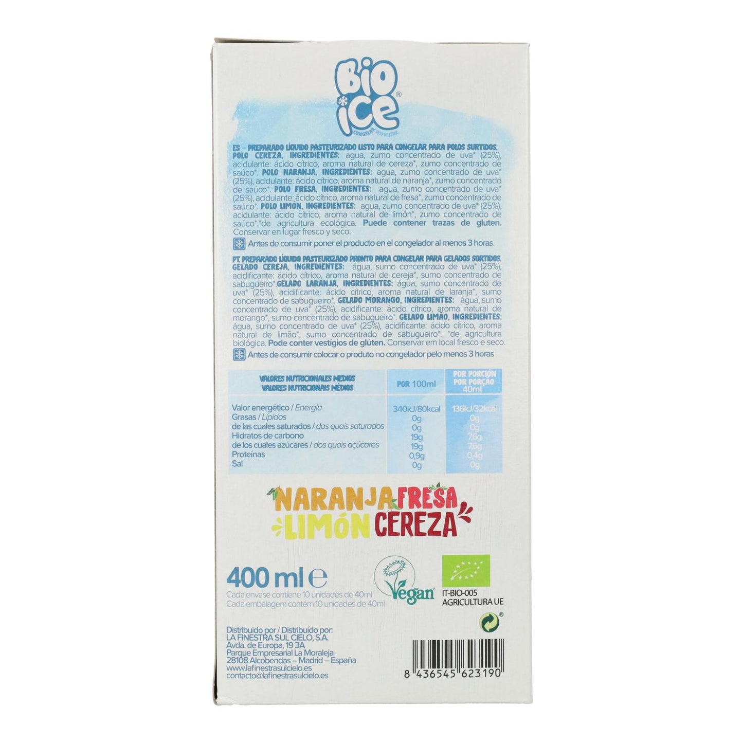 Glaces Bio Ice La Finestra Sul Cielo 400 ml