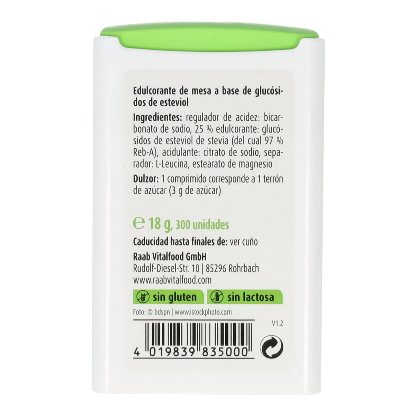 Estevia Premium en Comprimidos Raab, 300 comprimidos