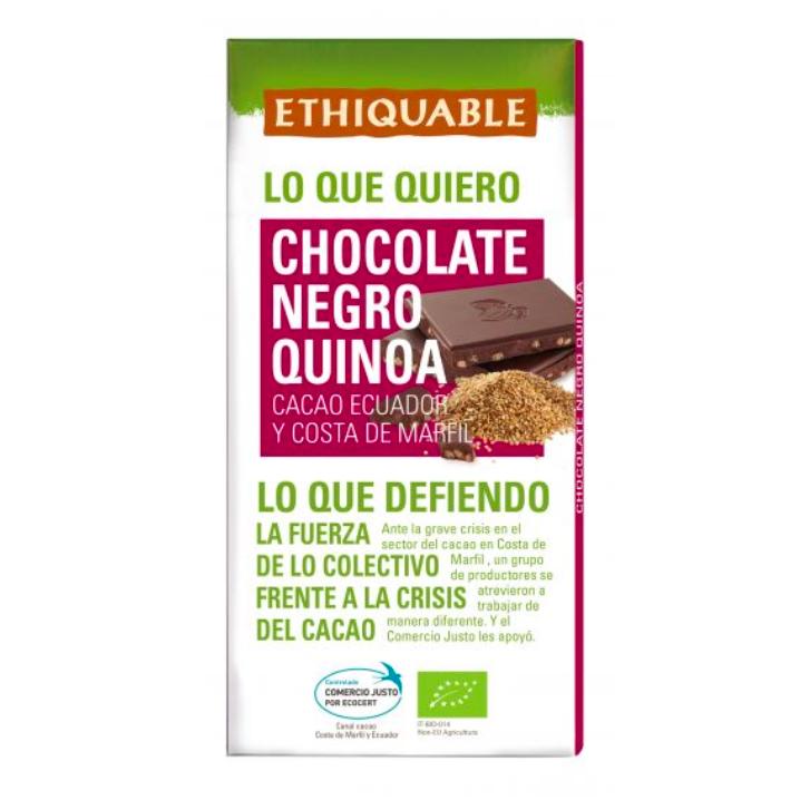 Bio-Zartbitterschokolade mit Quinoa Ideas Comercio Justo 100 g