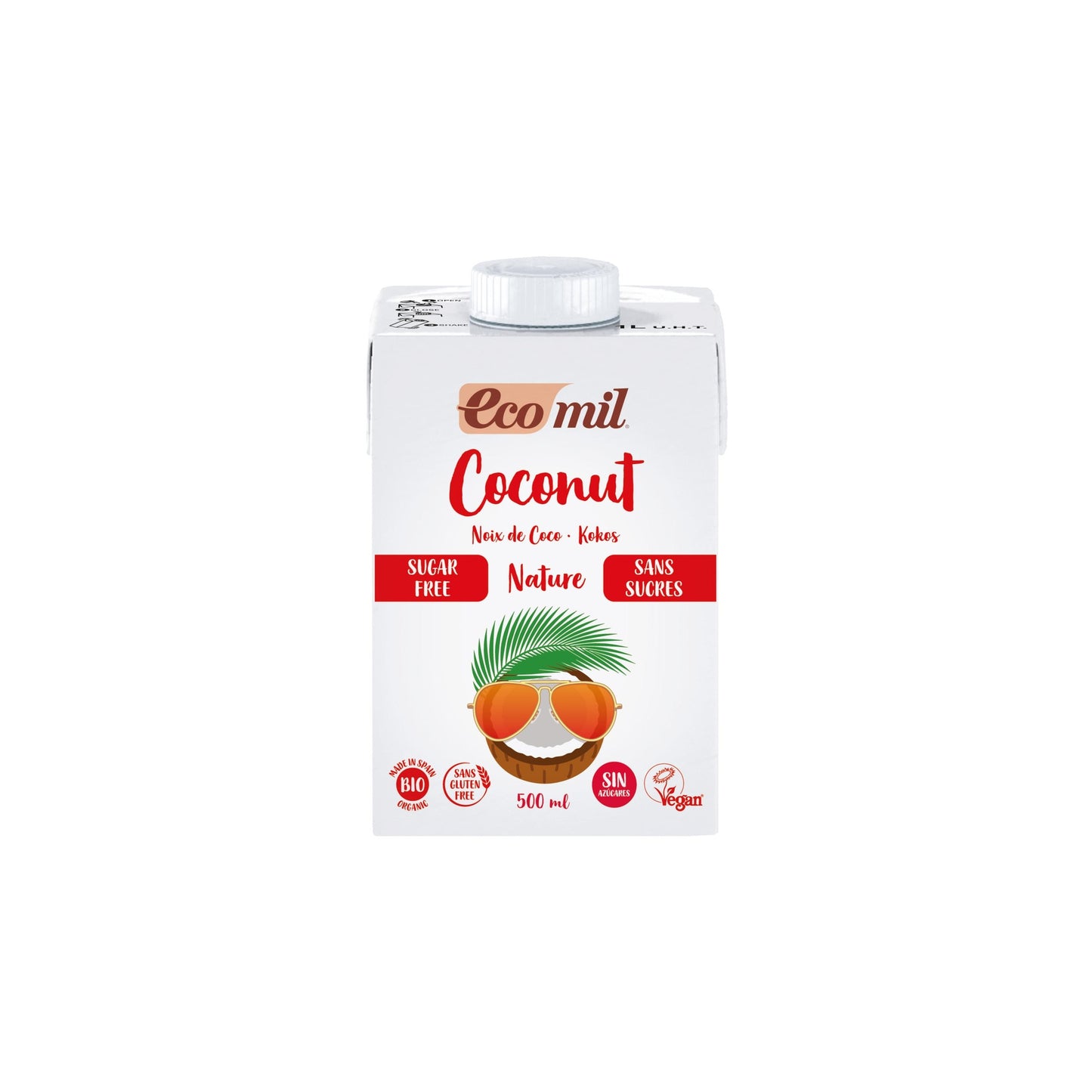 Vegetabilisk dryck Coco Nature utan socker BIO EcoMil 500 ml