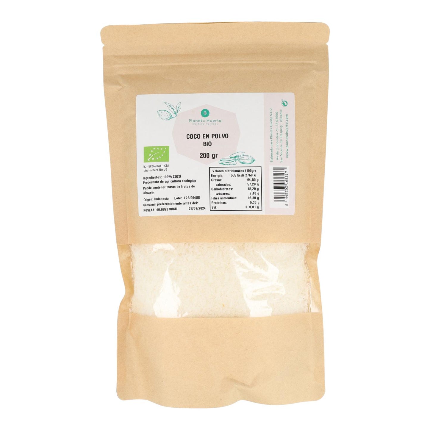 Kokosnusspulver ECO Planeta Huerto 200 g