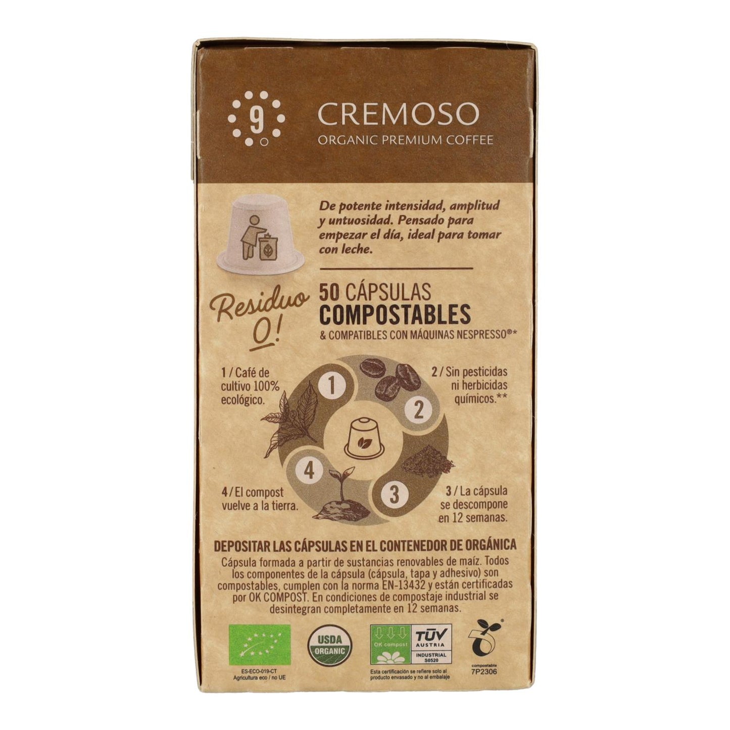 Nespresso Creamy Compostable Capsules, 50 capsules