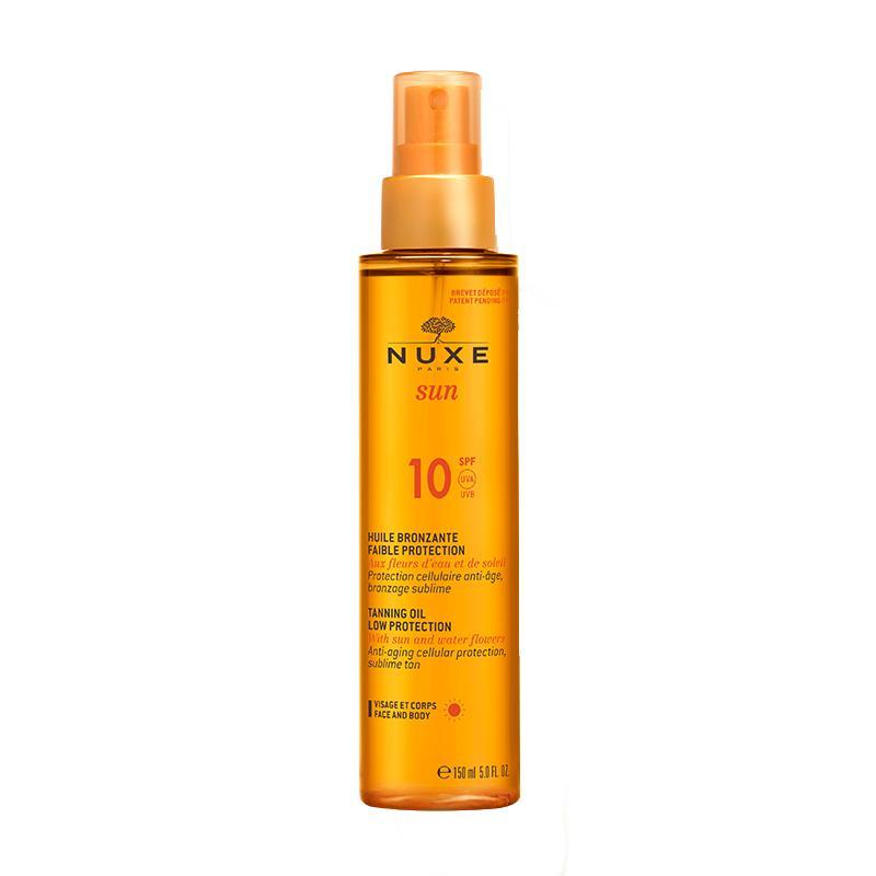 Huile solaire visage et corps Nuxe Sun protection faible SPF10 Nuxe 150 ml