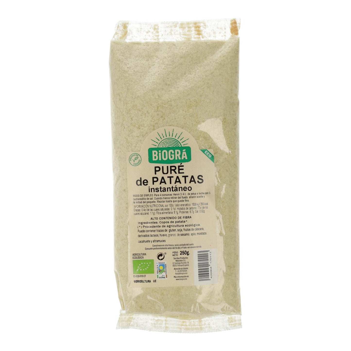 Purè di patate istantaneo BIO Biogra, 250 g