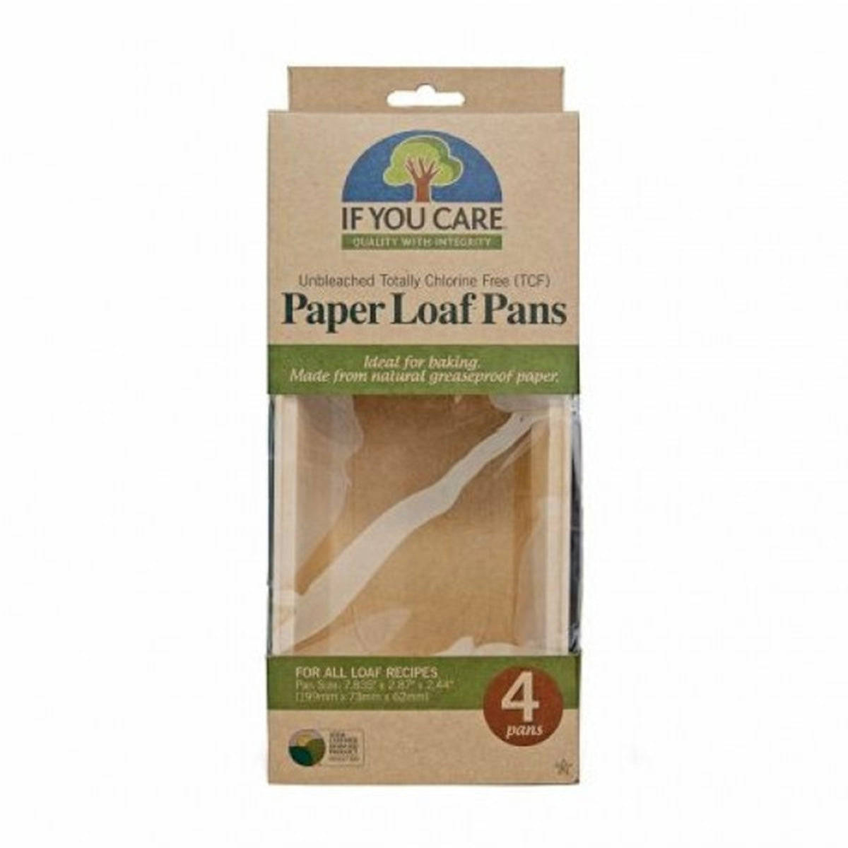 If You Care Rectangular Paper Baking Case, 4 pcs