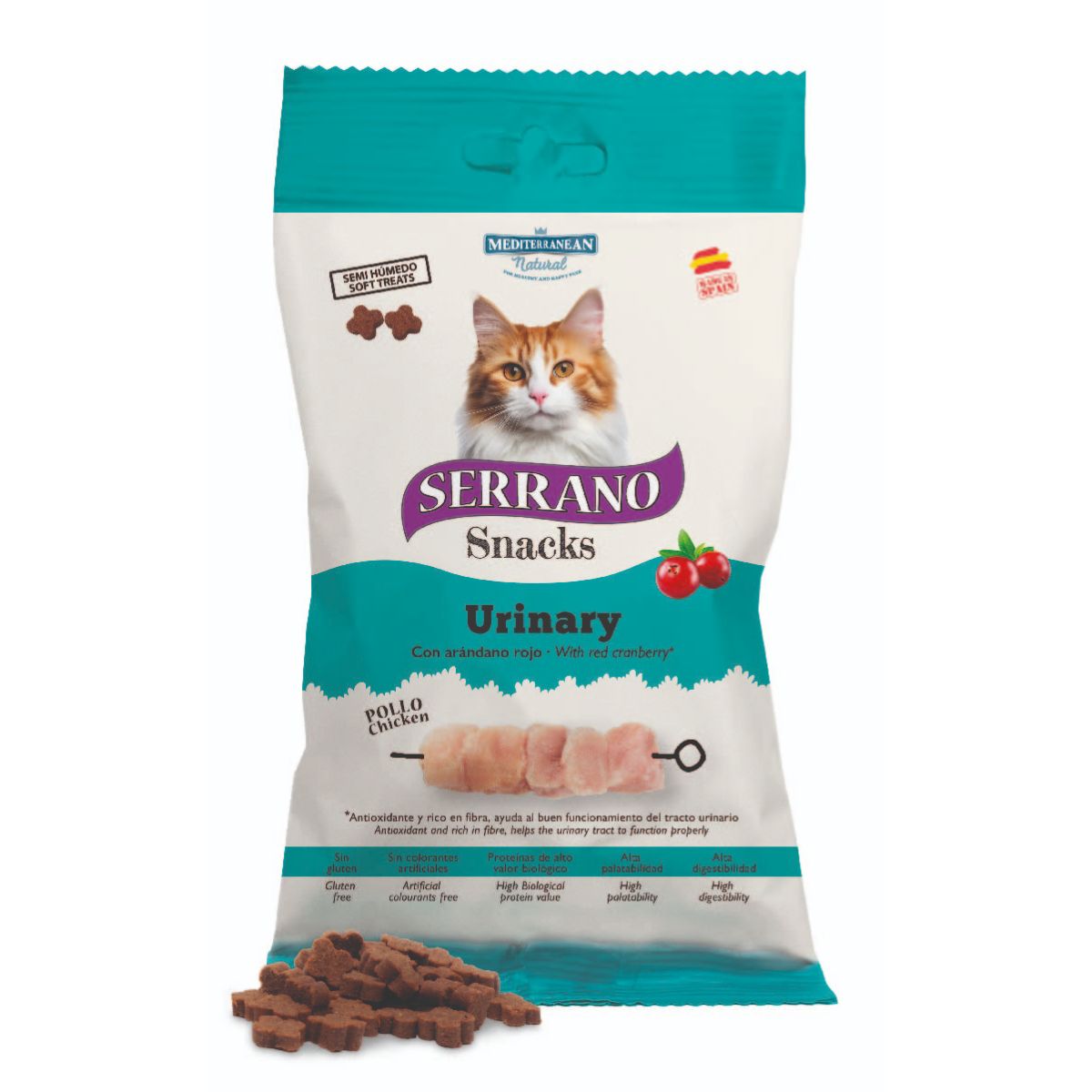 Serrano Snacks Urinary au poulet et aux canneberges pour chats 50 g