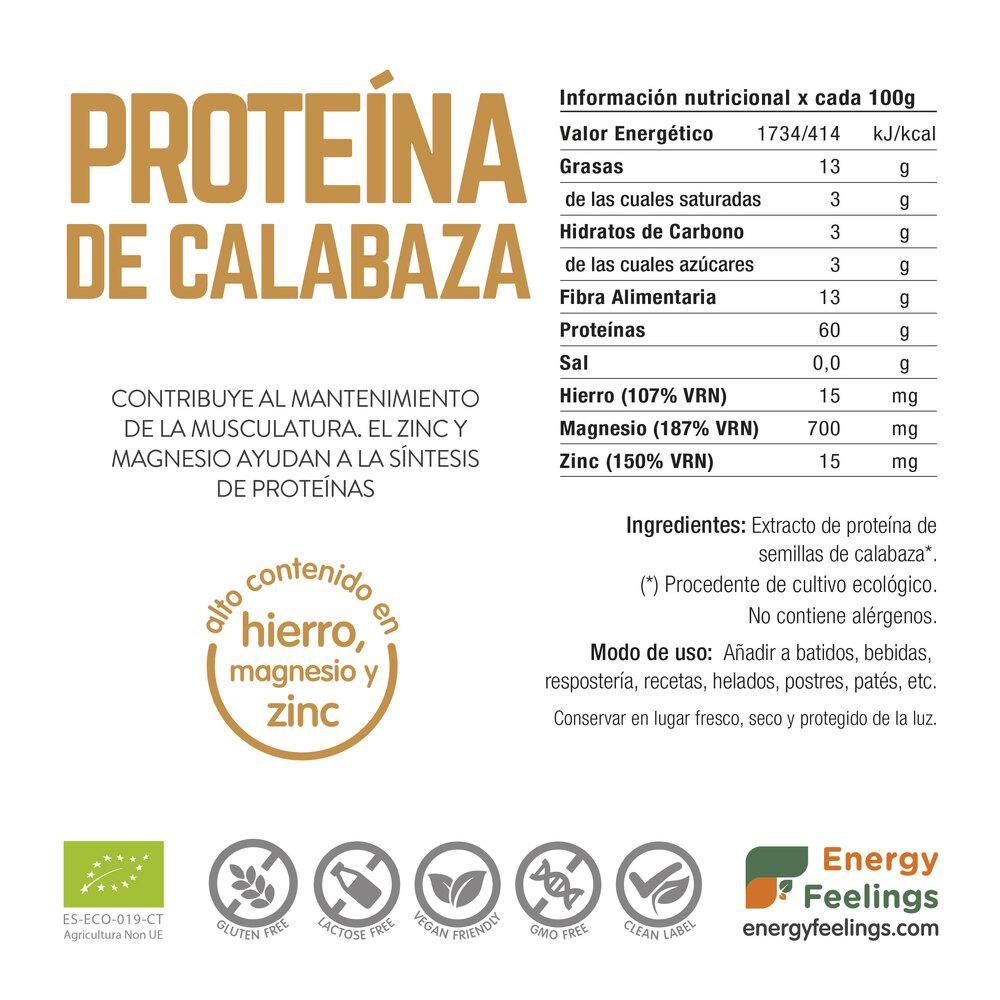Energy Feelings Proteína de calabaza ECO 1 kg