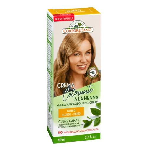 Krem z henną do pokrycia siwych włosów blond Corpore Sano 80 ml