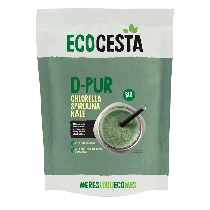 D-Pur Chlorella, Spirulina i Kale Bio Ecocesta 175 g
