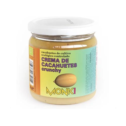 Crema de Cacahuete Crujiente Bio Monki, 330 g