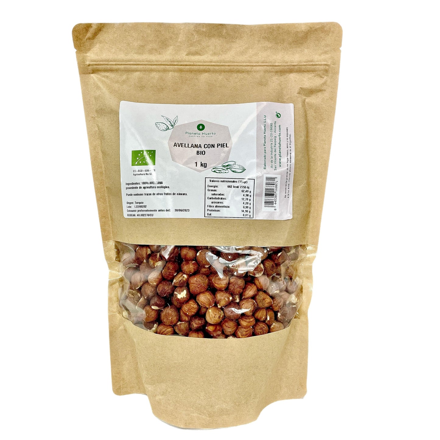 Nocciola con buccia ECO Planeta Huerto 1 kg