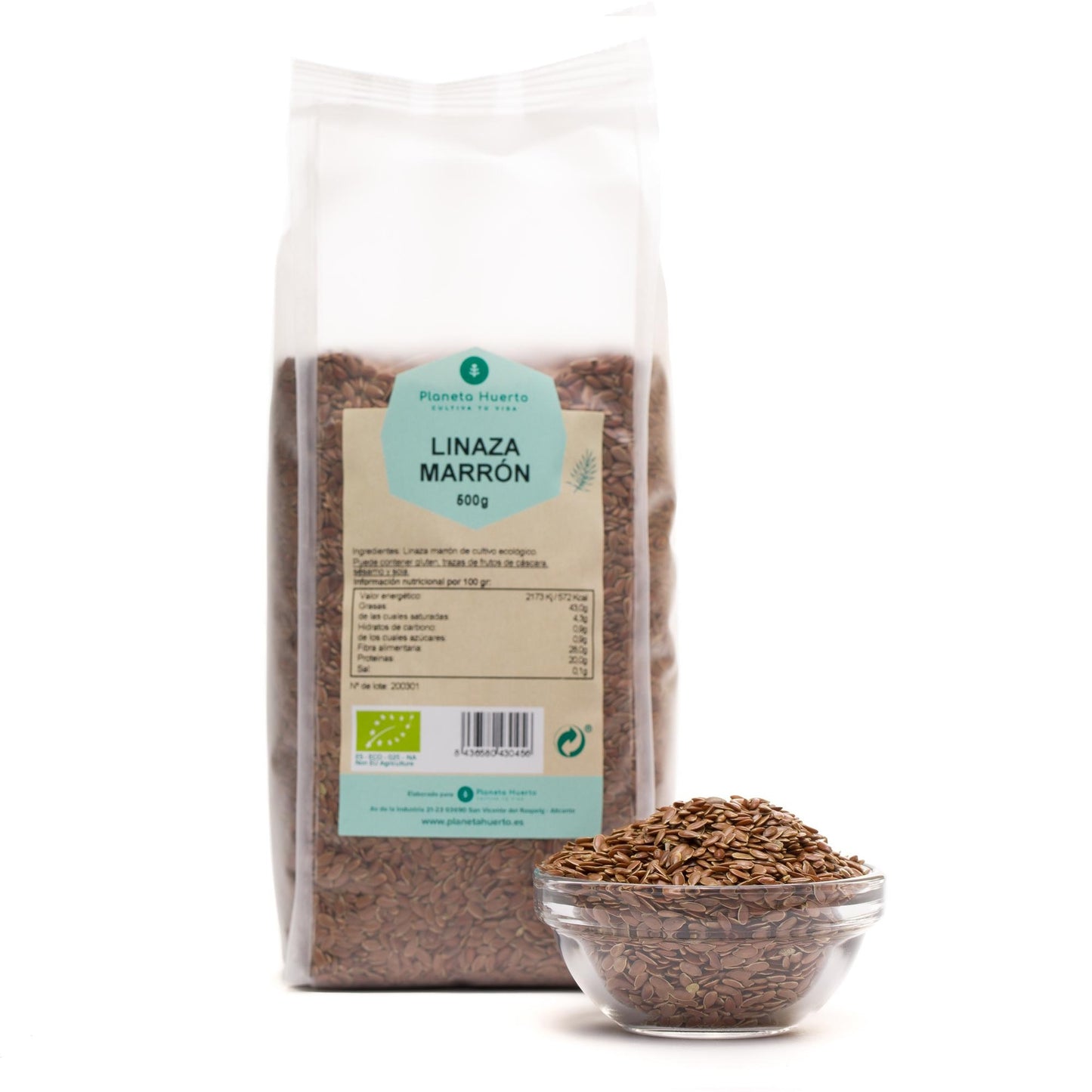 Brunt linne ECO Planeta Huerto 500 g