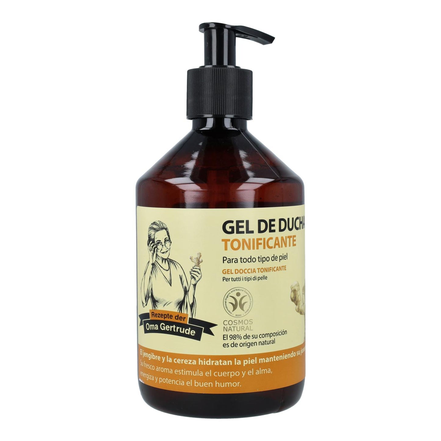 Confezione da 2 gel doccia energizzante per tutti i tipi di pelle Oma Gertrude 500 ml