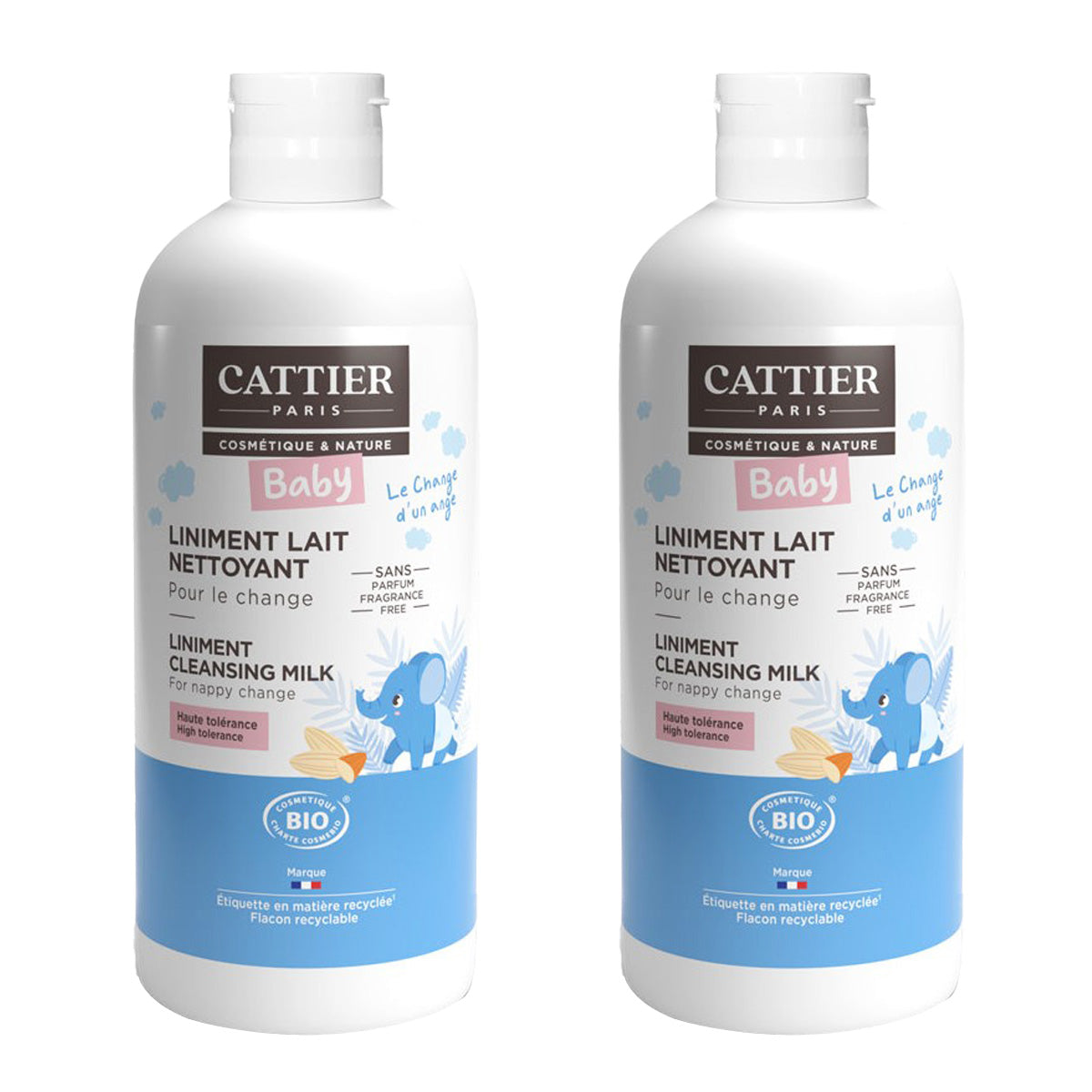 Lot de 2 liniments pour le change Cattier, 500 ml