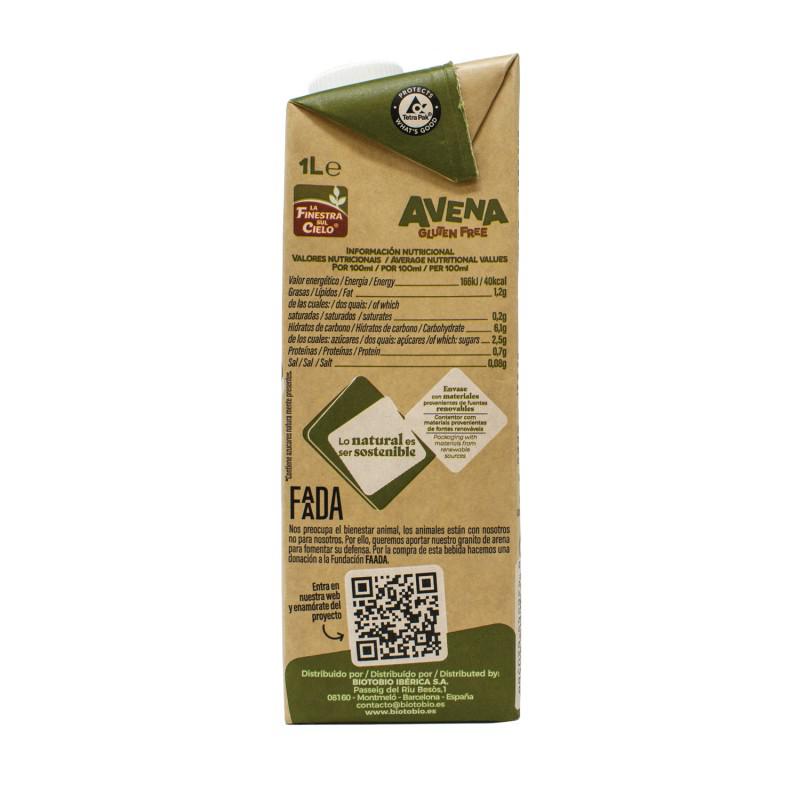 Boisson à l'avoine sans gluten Bio La Finestra Sul Cielo 1 L