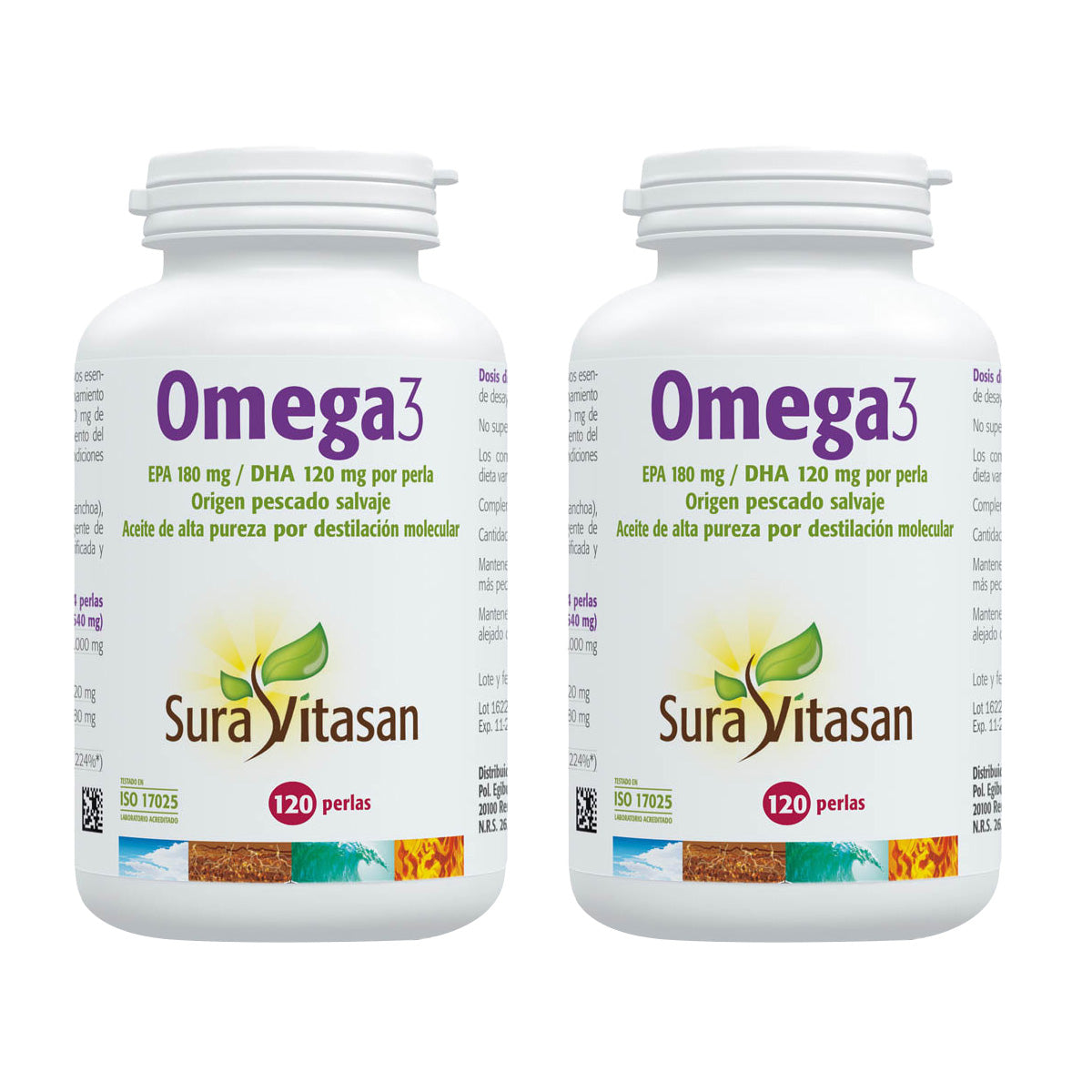 Omega 3 Pack of 2, Sura Vitasan, 120 capsules