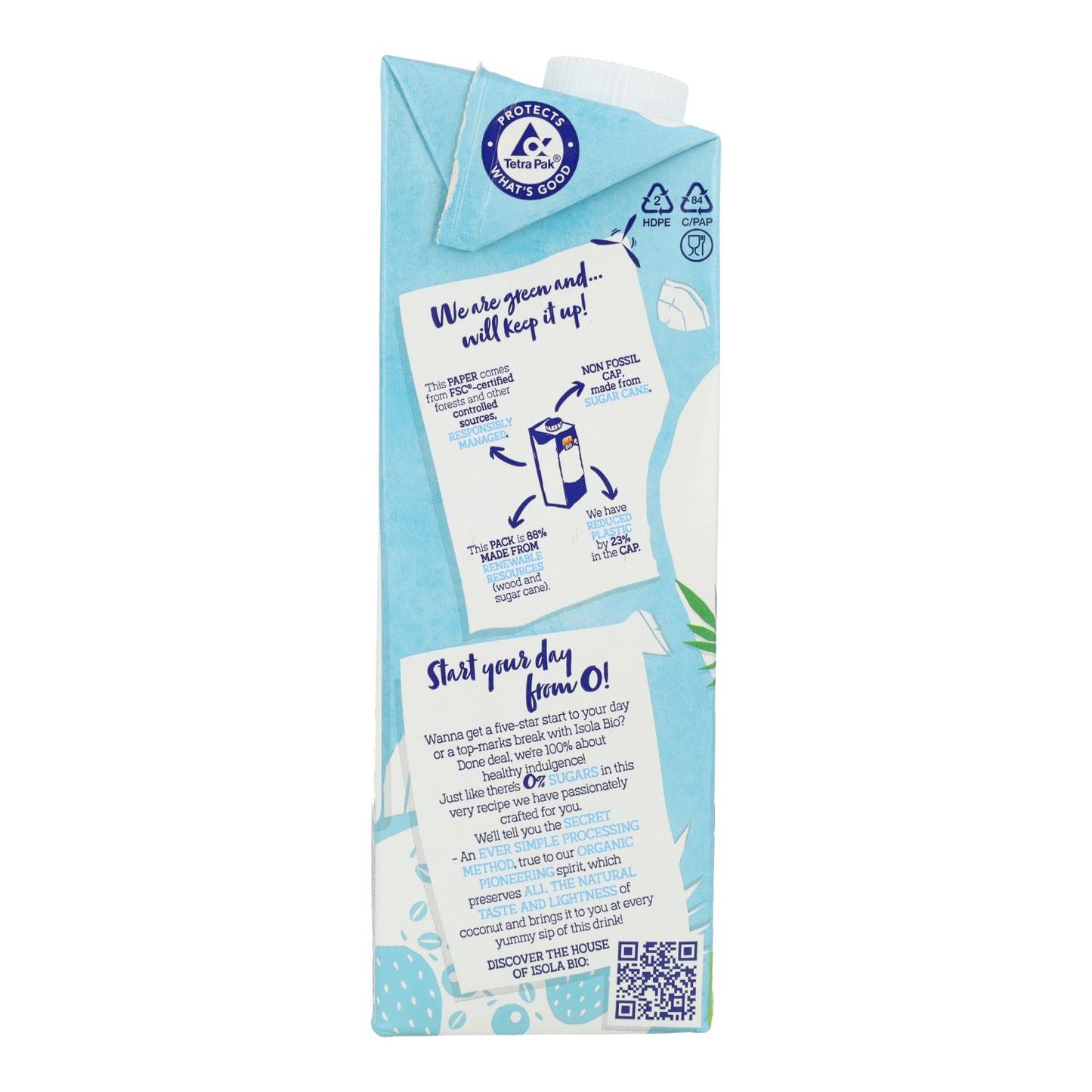 Suikervrije kokosdrank Isola Bio 1 l