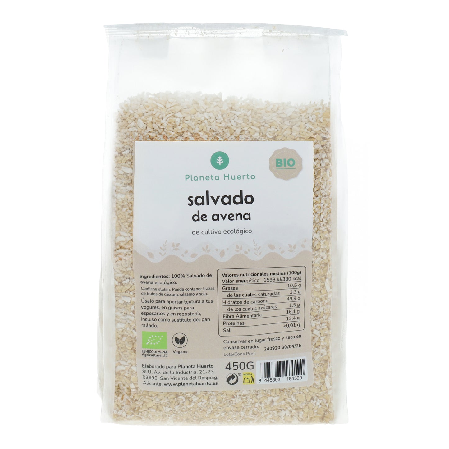 Otręby owsiane ECO Planeta Huerto 450 g
