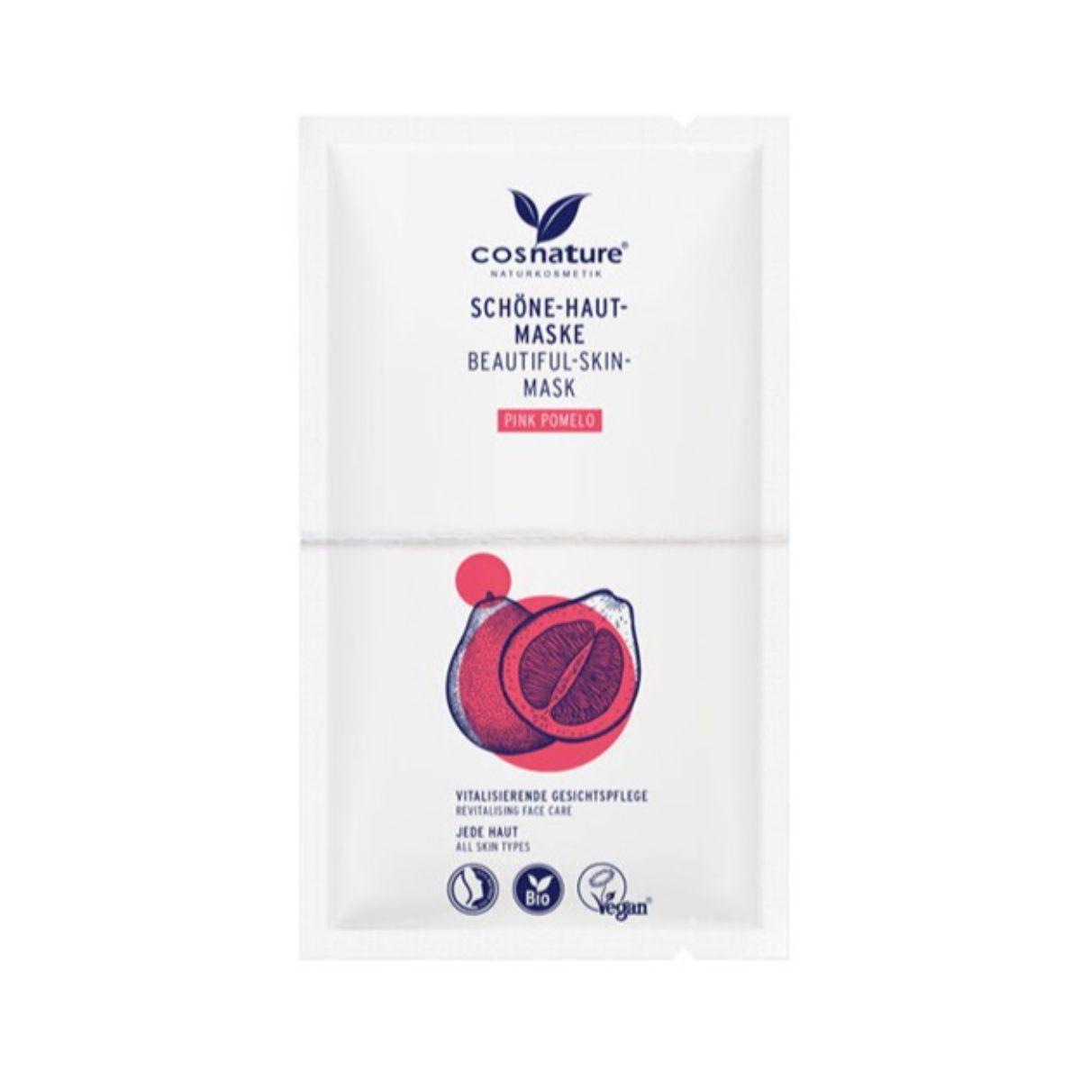 Gesichtsmaske für schöne Haut mit rosa Grapefruit BIO Cosnature 2 x 8 ml