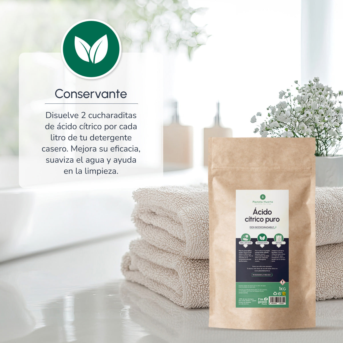 Confezione 3xAcido citrico Planeta Huerto 1 Kg