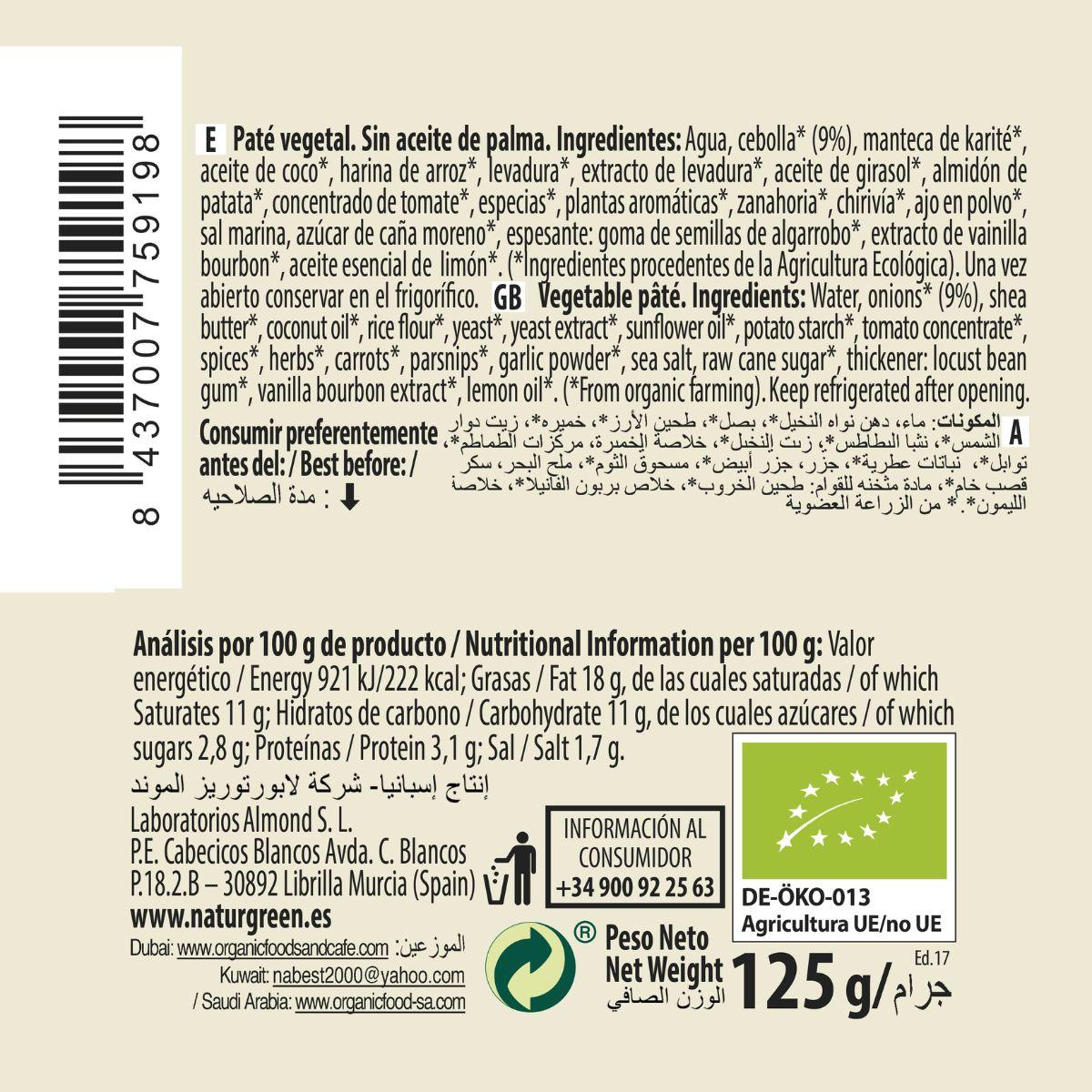 Nature Naturgreen Pastete 125g