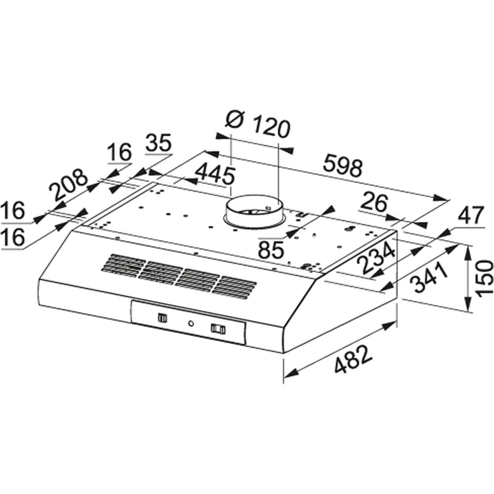 Brisa Plus 60 Extractor Hood Mepamsa Black