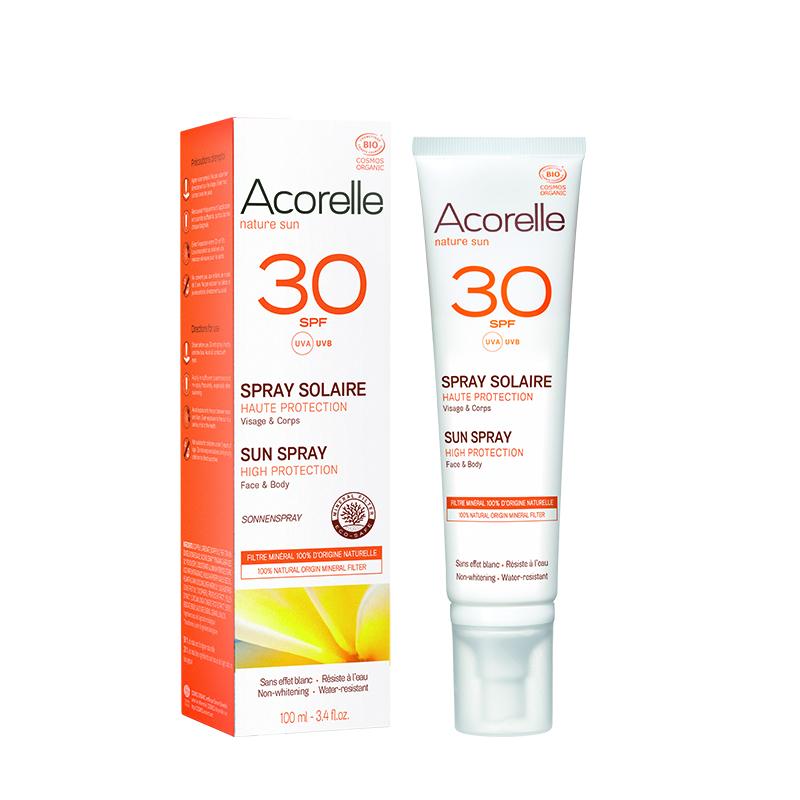 Crème solaire protectrice pour le corps en spray SPF 30 Acorelle 100 ml