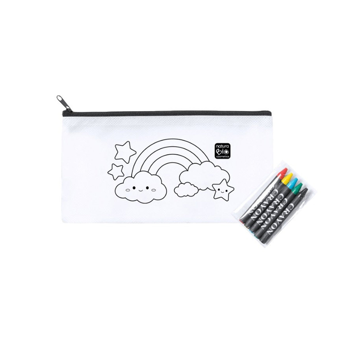 Confezione per l'igiene orale dei bambini con astuccio da colorare