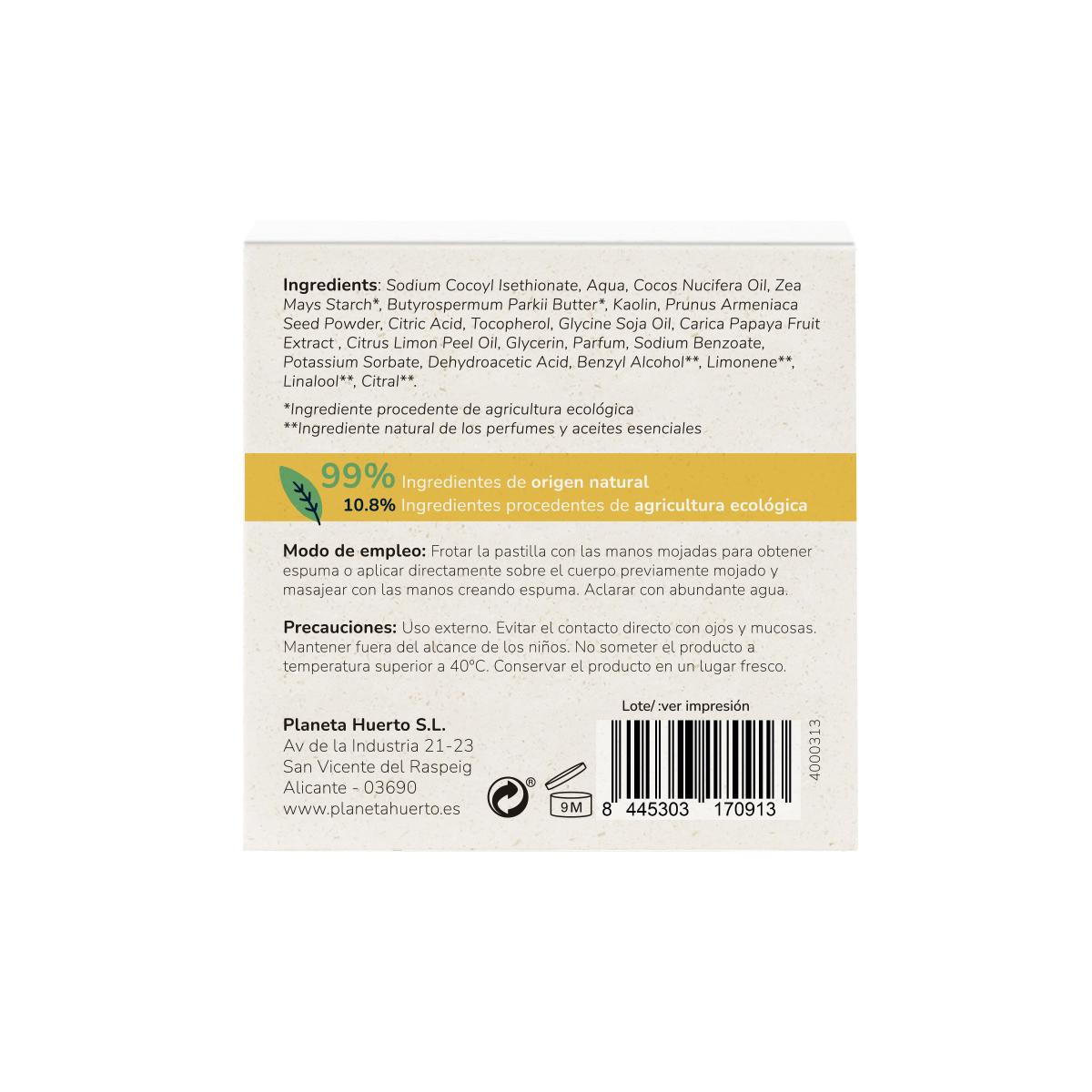 Exfoliating soap with Papaya extract Planeta Huerto 85 g