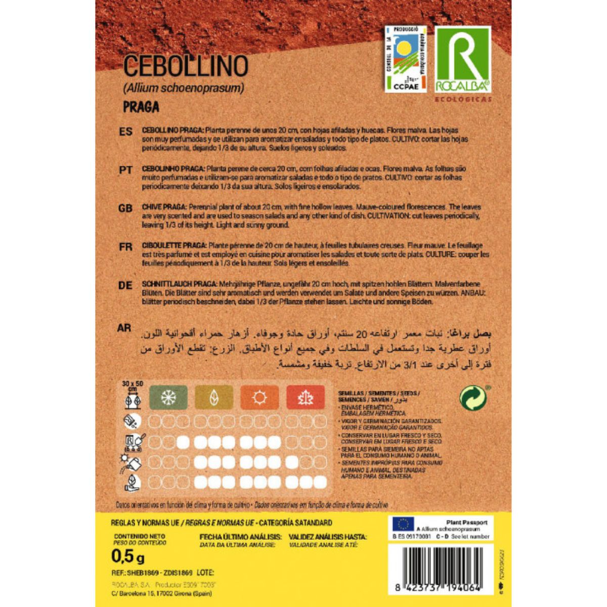 Rocalba Organic Praga Chive Seeds