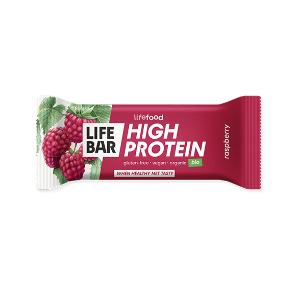Proteinbar med hallonsmak, ekologisk, 40 g Lifebar, Life Food