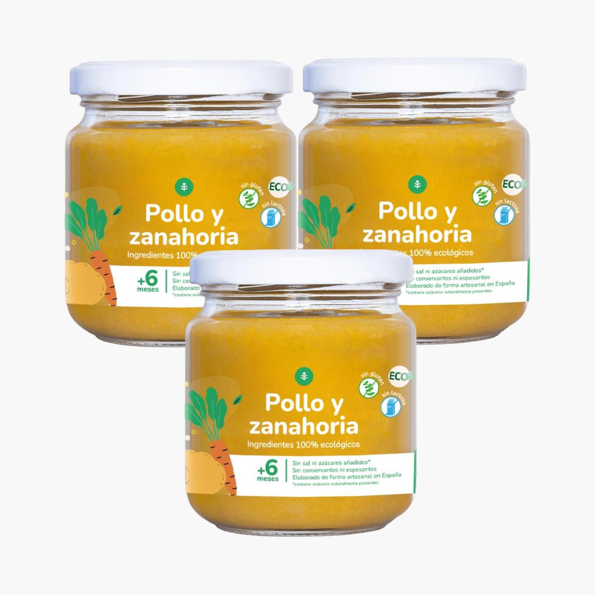Pack 3x Poulet et carottes bio Garden Planet 180 g