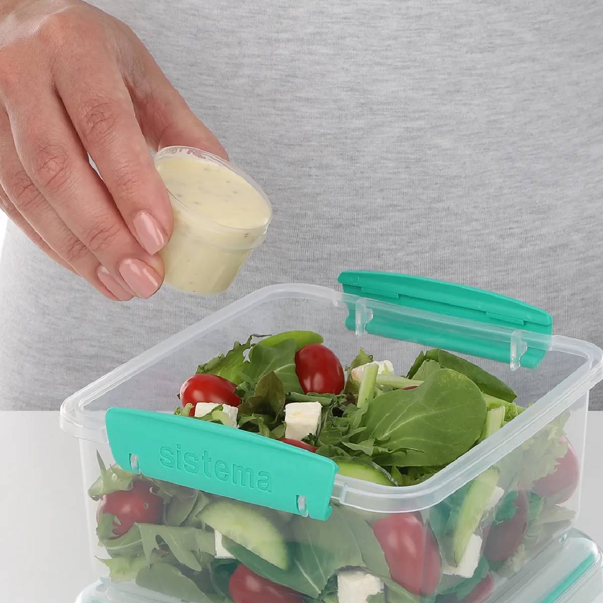 Pakket luchtdichte bakjes Dressing To Go-systeem 4x35 ml