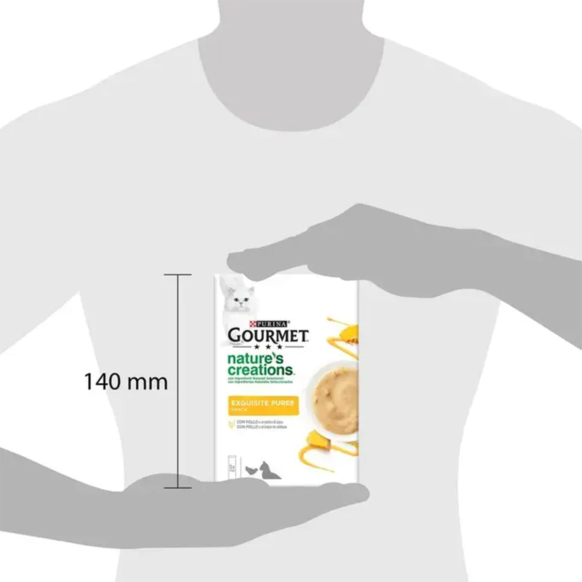 11er-Pack GOURMET Nature's Creations Exquisiter Flüssig-Püree-Snack mit Huhn und Kürbis 5x10g