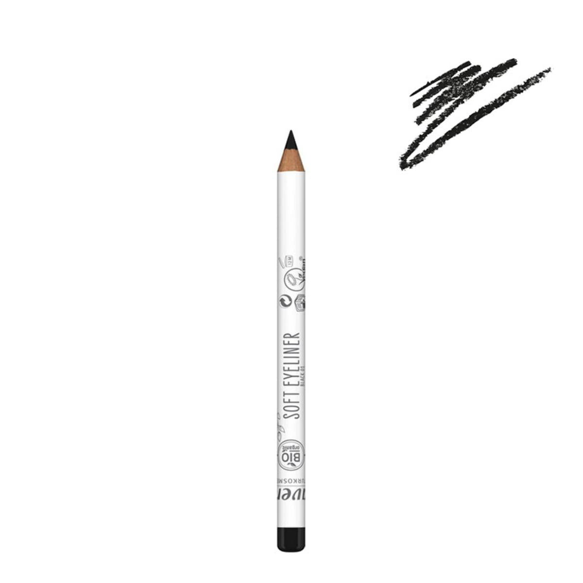 Crayon pour les yeux eyeliner - 01 Black, Lavera 1,14 g