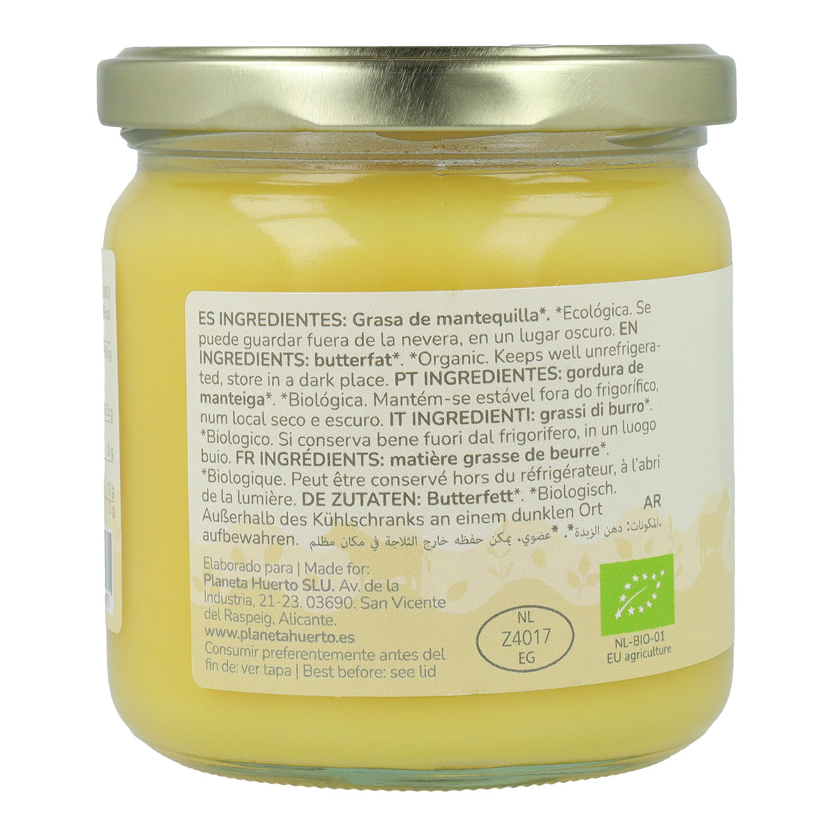 Förpackning 2x Ghee klarat smör ECO Planet Orchard 350 gr
