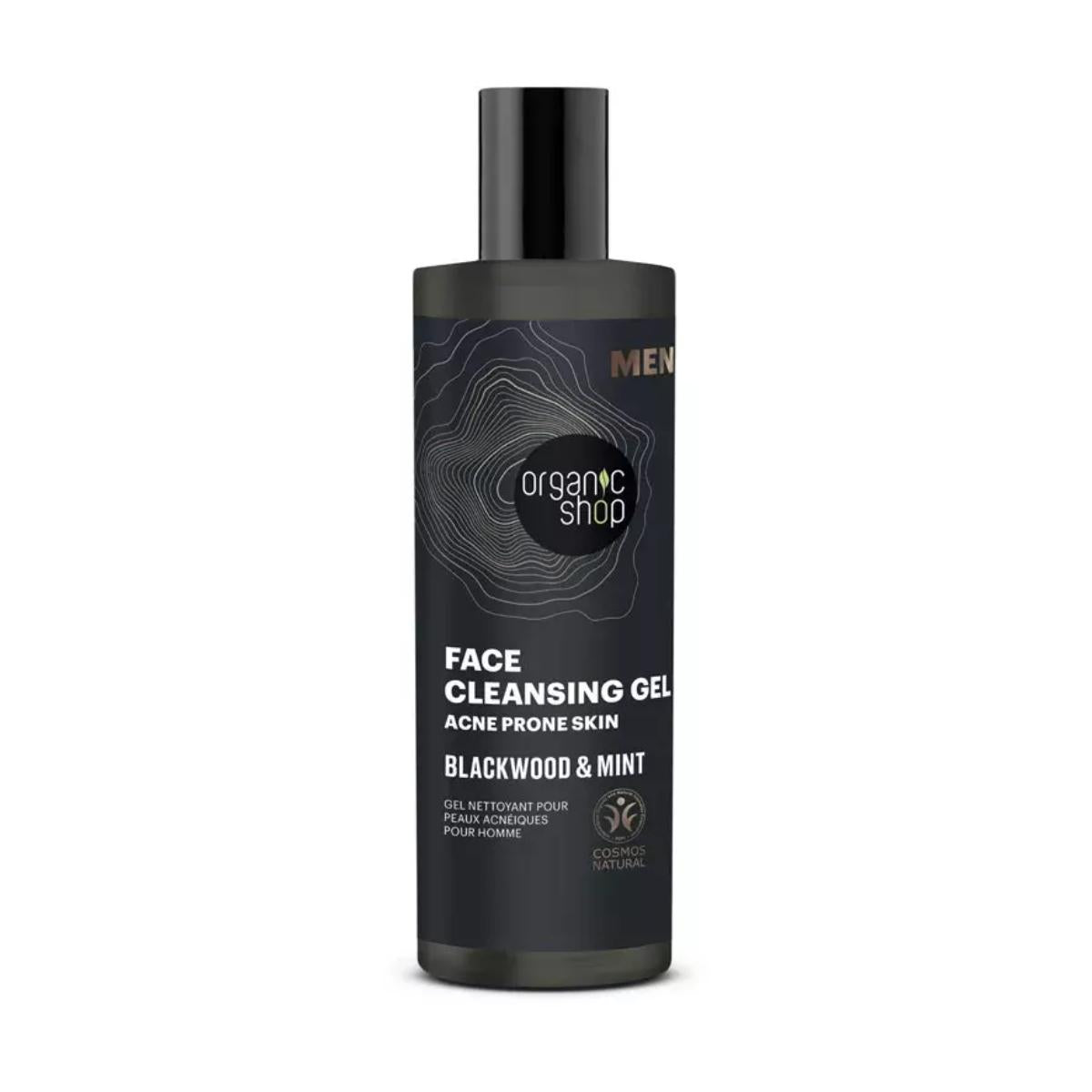 Gel nettoyant pour peau acnéique, écorce de chêne et menthe, Organic Shop 200 ml