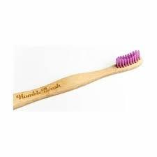Hm Brosse à dents en bambou pour adulte, moyenne, violette The Humble