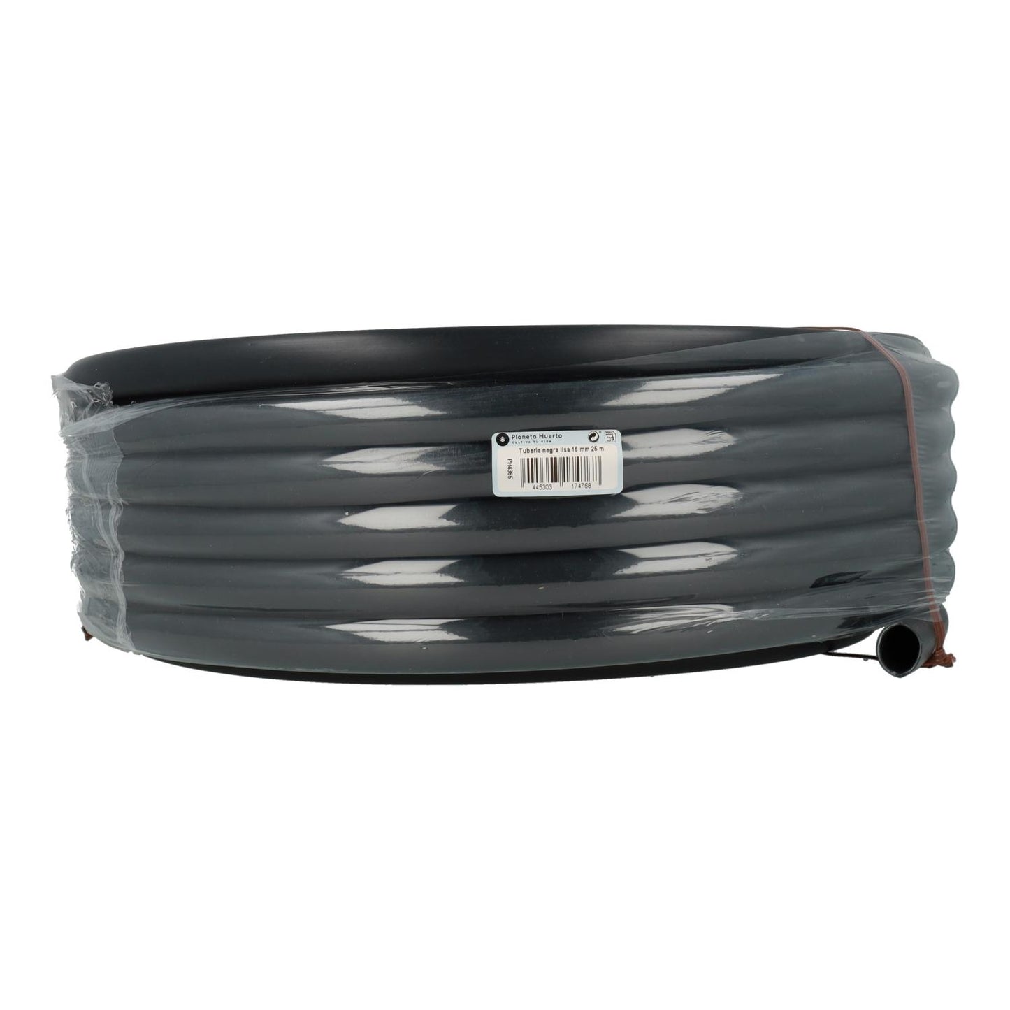 Glattes schwarzes Rohr 16 mm Planeta Huerto 25 m