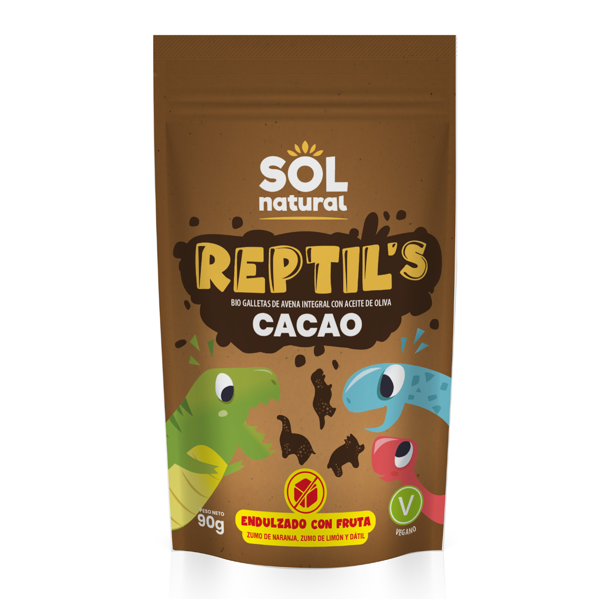 Biscotti per bambini con avena, frutta e cacao Bio Sol Natural 90 g