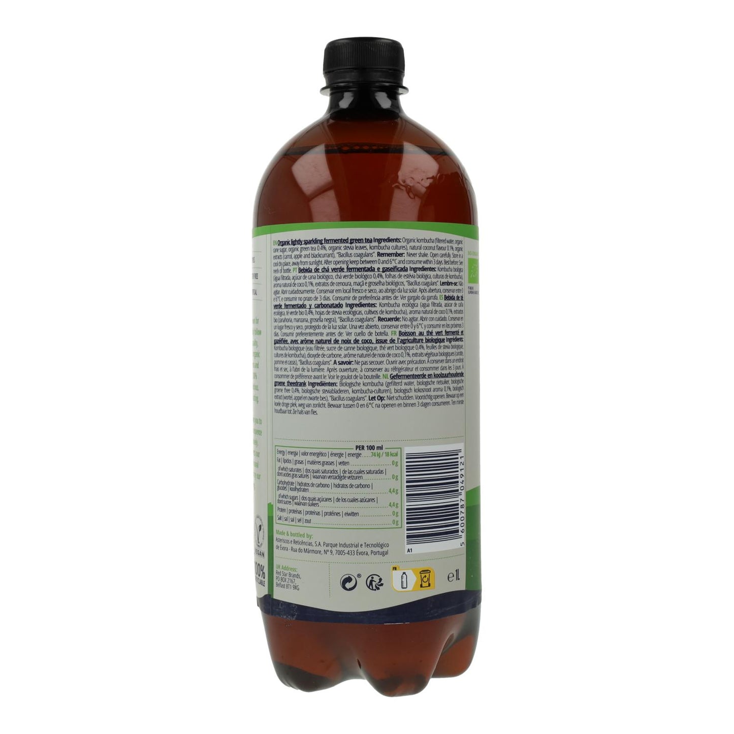 Kombucha-dryck BIO kokos Captain Kombucha 400 ml