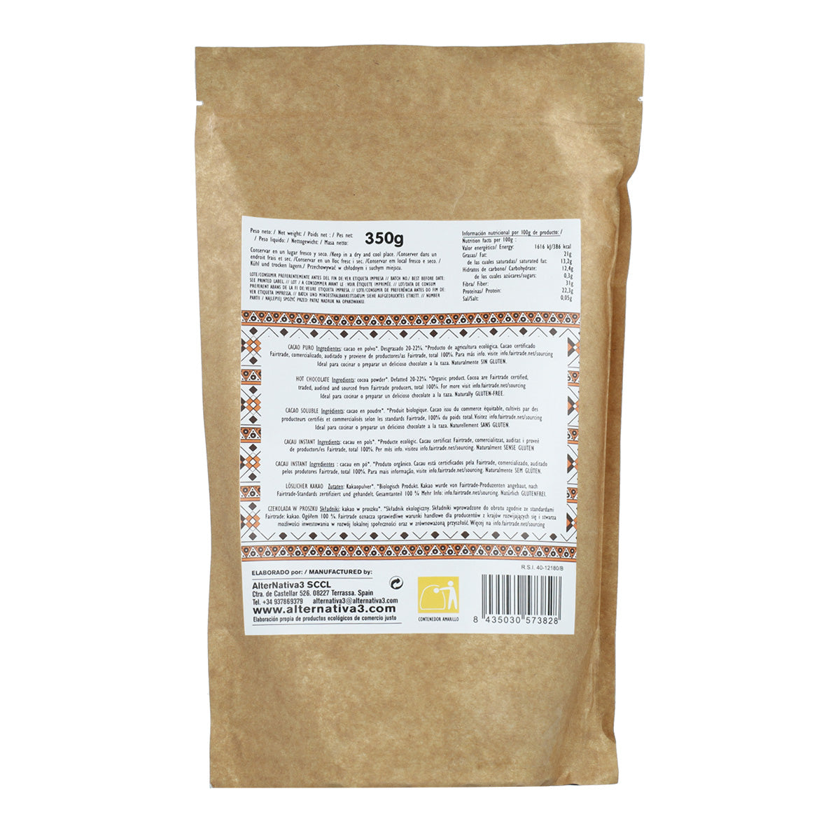 Czekolada kakaowa Premium Bio Alternativa 350 g