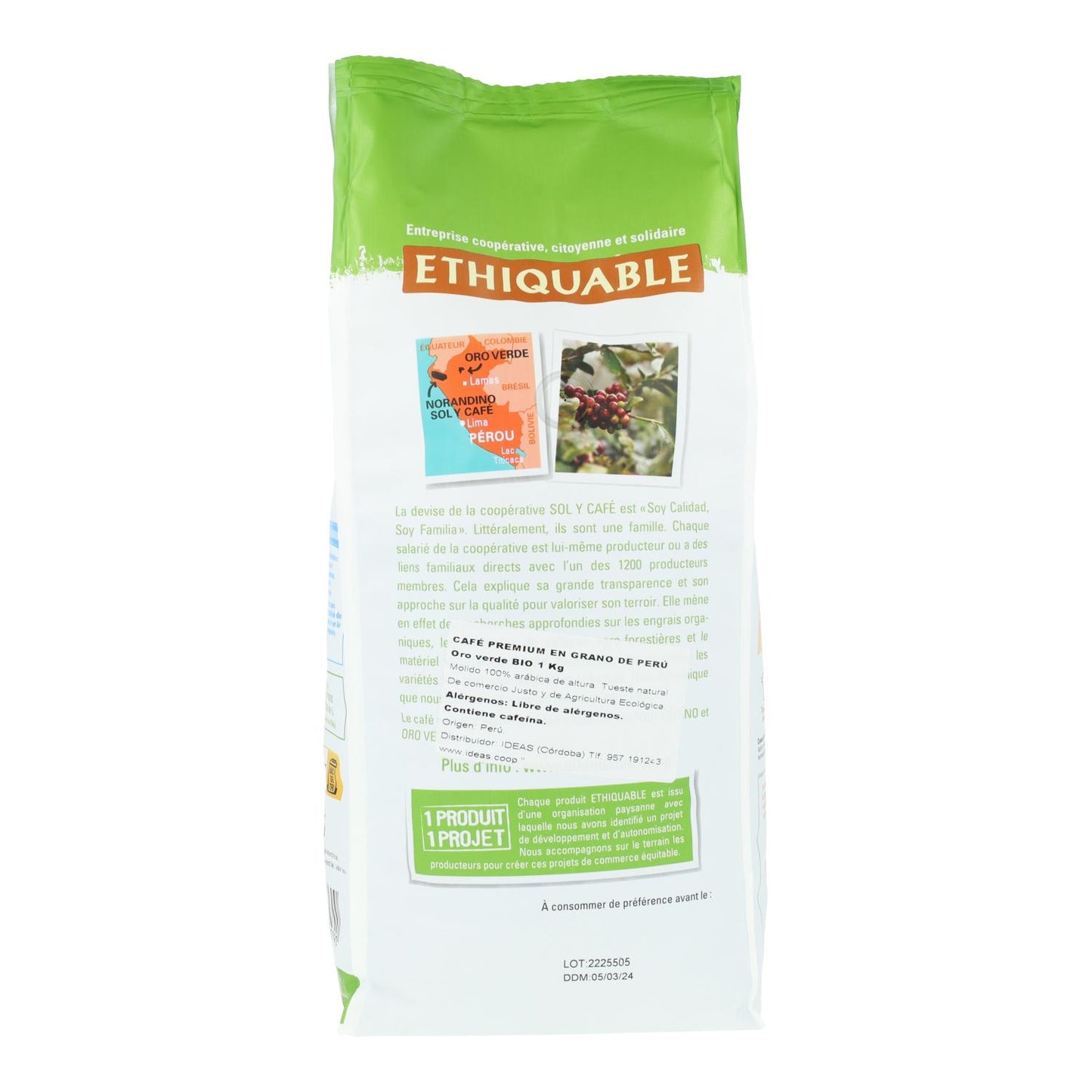 Premium-Kaffeebohnen Peru Oro Verde BIO Ideen Fairer Handel 1 kg