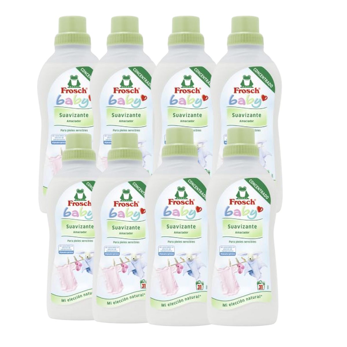 Pack of 8 Frosch Baby Fabric Softener 750 ml