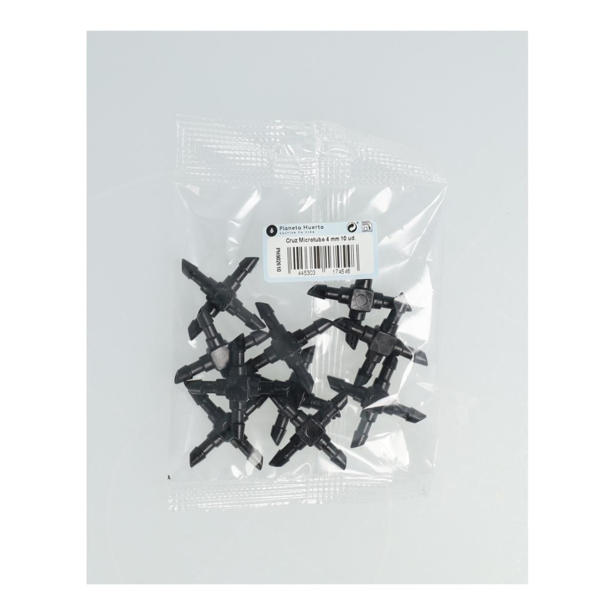 Microtubo a croce 4 mm Planeta Huerto 10 unità