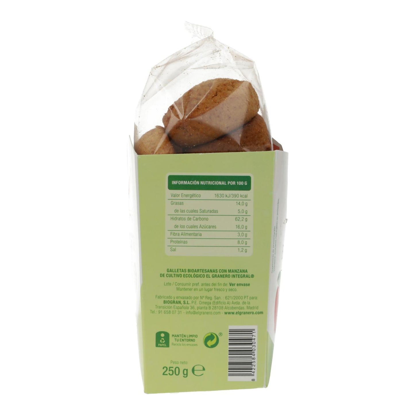 El Granero Organic Apple Artisan Biscuits, 250 g